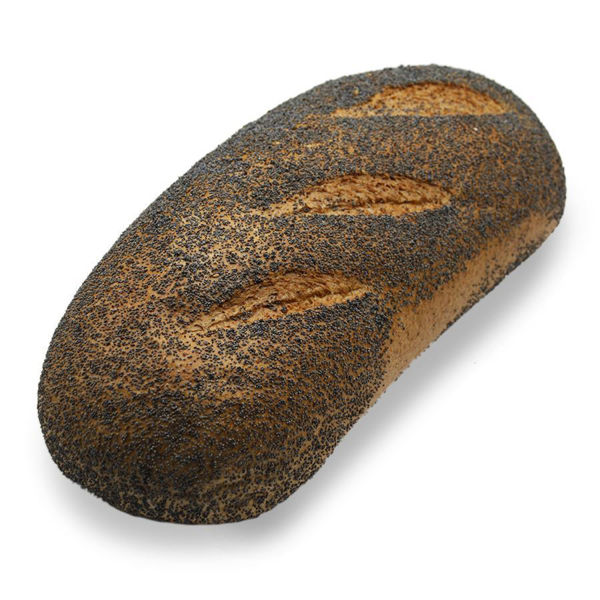 Afbeelding van Volkoren tarwe vloerbrood met maanzaad deco