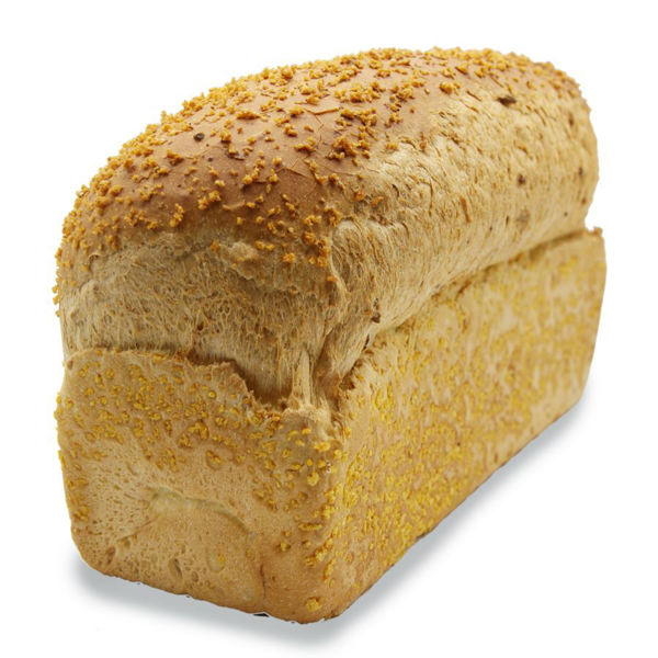 Afbeelding van Wit tarwe maisbrood met mais deco heel