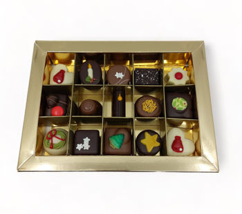 Afbeelding van Luxe bonbondoos Kerst 15 bonbons