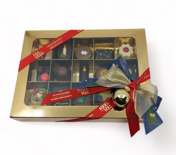 Afbeelding van Luxe bonbondoos Kerst 15 bonbons