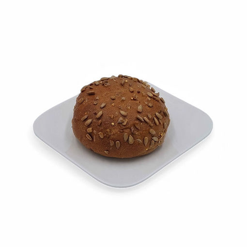 Afbeelding van Bruine meergranenbol met zonnebloempitten deco