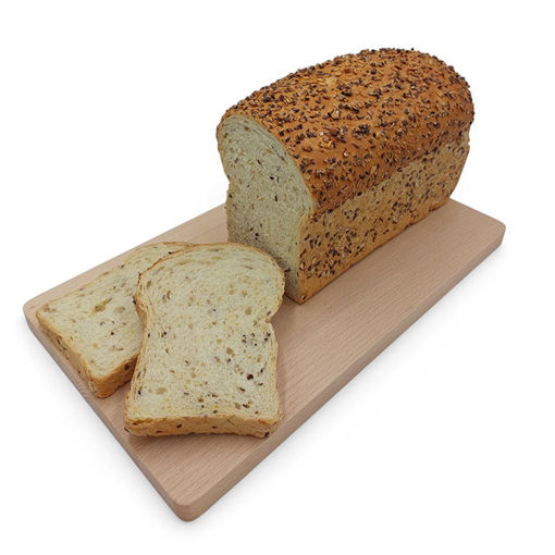 Afbeelding van Wit meergranenbrood met gemengde zaden deco