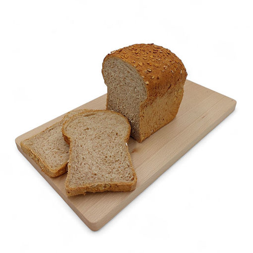 Afbeelding van Volkoren speltbrood met havervlokken deco half
