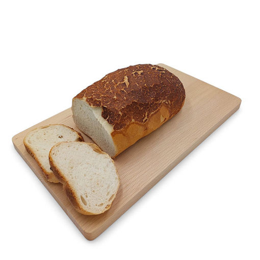 Afbeelding van Wit tarwe vloerbrood met tijgerkorst half (400 gram)