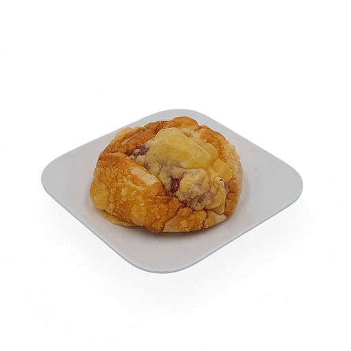 Afbeelding van Witte krokante tarwebol met kaas en spek