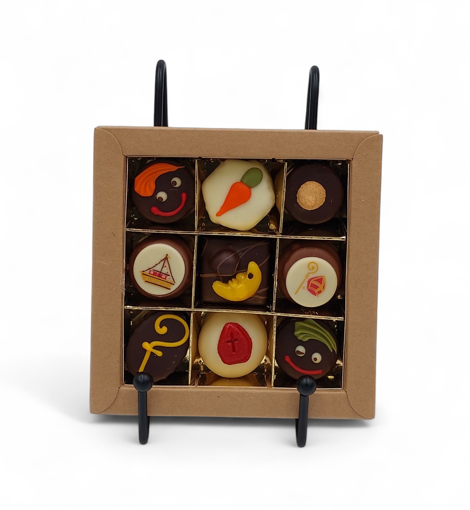 Afbeelding van Luxe bonbondoos Sinterklaas (9 bonbons)